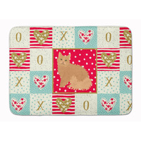 "Caroline's Treasures Selkirk Rex Cat Love Machine Washable Memory Foam Mat doormats, Multicolor"