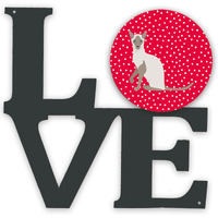 "Caroline's Treasures Siamese Modern Cat Metal Artwork Love wall-decor, Multicolor"