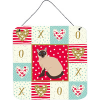 "Caroline's Treasures Siamese Traditional Cat Love Door Hanging Prints wall-decor, Multicolor"