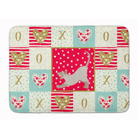 "Caroline's Treasures Thai Lilac Cat Love Machine Washable Memory Foam Mat doormats, Multicolor"