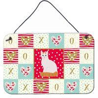 "Caroline's Treasures Turkish Van Cat Love Door Hanging Prints wall-decor, Multicolor"