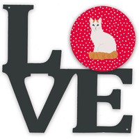 "Caroline's Treasures Turkish Van Cat Metal Artwork Love wall-decor, Multicolor"