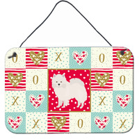 "Caroline's Treasures American Eskimo Love Door Hanging Prints wall-decor, Multicolor"