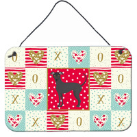"Caroline's Treasures Argentine Pila Dog Love Door Hanging Prints wall-decor, Multicolor"