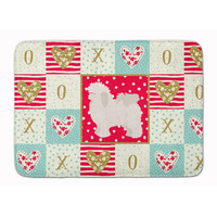 "Caroline's Treasures Bolognese Love Machine Washable Memory Foam Mat doormats, Multicolor"