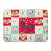"Caroline's Treasures Chinese Crested #1 Love Machine Washable Memory Foam Mat doormats, Multicolor"