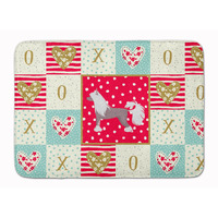 "Caroline's Treasures Chinese Crested #2 Love Machine Washable Memory Foam Mat doormats, Multicolor"
