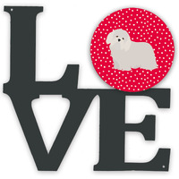 "Caroline's Treasures Coton de Tulear #2 Metal Artwork Love wall-decor, Multicolor"