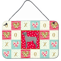 "Caroline's Treasures Ecuadorian Hairless Dog Love Door Hanging Prints wall-decor, Multicolor"