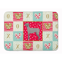 "Caroline's Treasures Ecuadorian Hairless Dog Love Machine Washable Memory Foam Mat doormats, Multicolor"