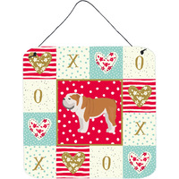 "Caroline's Treasures English Bulldog #1 Love Door Hanging Prints wall-decor, Multicolor"