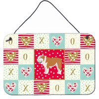 "Caroline's Treasures English Bulldog #1 Love Door Hanging Prints wall-decor, Multicolor"