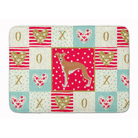 "Caroline's Treasures Italian Greyhound #2 Love Machine Washable Memory Foam Mat doormats, Multicolor"