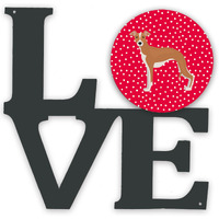 "Caroline's Treasures Italian Greyhound #2 Metal Artwork Love wall-decor, Multicolor"
