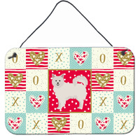 "Caroline's Treasures Italian Spitz Love Door Hanging Prints wall-decor, Multicolor"