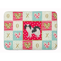 "Caroline's Treasures Japanese Chin #2 Love Machine Washable Memory Foam Mat doormats, Multicolor"
