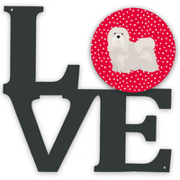 "Caroline's Treasures Lhasa Apso #2 Metal Artwork Love wall-decor, Multicolor"