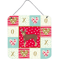 "Caroline's Treasures Miniature Fox Terrier Love Door Hanging Prints wall-decor, Multicolor"
