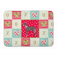 "Caroline's Treasures Peruvian Hairless Dog Love Machine Washable Memory Foam Mat doormats, Multicolor"