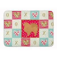 "Caroline's Treasures Pomeranian #1 Love Machine Washable Memory Foam Mat doormats, Multicolor"