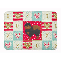 "Caroline's Treasures Pomeranian #2 Love Machine Washable Memory Foam Mat doormats, Multicolor"