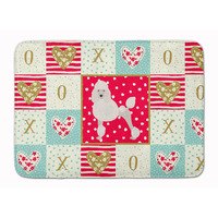 "Caroline's Treasures Poodle Love Machine Washable Memory Foam Mat doormats, Multicolor"