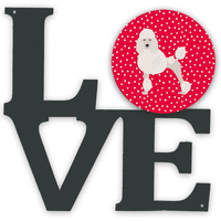 "Caroline's Treasures Poodle Metal Artwork Love wall-decor, Multicolor"