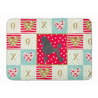 "Caroline's Treasures Standard Poodle Love Machine Washable Memory Foam Mat doormats, Multicolor"