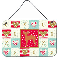 "Caroline's Treasures Russian Tor Terrier #2 Love Door Hanging Prints wall-decor, Multicolor"