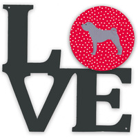 "Caroline's Treasures Shar Pei #1 Metal Artwork Love wall-decor, Multicolor"