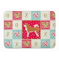 "Caroline's Treasures Akita Love Machine Washable Memory Foam Mat doormats, Multicolor"