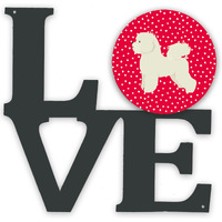 "Caroline's Treasures Bichon Frise Metal Artwork Love wall-decor, Multicolor"