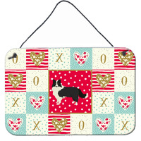 "Caroline's Treasures Border Collie Love Door Hanging Prints wall-decor, Multicolor"