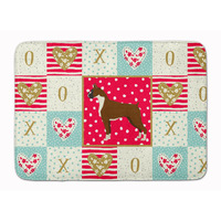 "Caroline's Treasures Boxer Love Machine Washable Memory Foam Mat doormats, Multicolor"