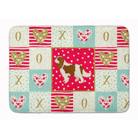 "Caroline's Treasures Cavalier Spaniel Love Machine Washable Memory Foam Mat doormats, Multicolor"