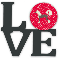 "Caroline's Treasures Chinese Crested Metal Artwork Love wall-decor, Multicolor"