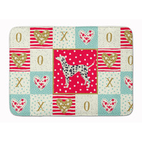 "Caroline's Treasures Dalmatian Love Machine Washable Memory Foam Mat doormats, Multicolor"