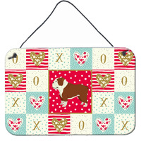 "Caroline's Treasures English Bulldog Love Door Hanging Prints wall-decor, Multicolor"