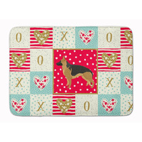 "Caroline's Treasures German Shepherd Love Machine Washable Memory Foam Mat doormats, Multicolor"