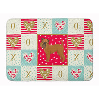 "Caroline's Treasures Brussels Griffon Love Machine Washable Memory Foam Mat doormats, Multicolor"