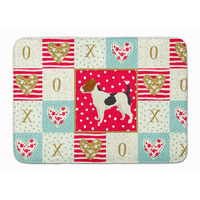 "Caroline's Treasures Jack Russell Terrier Love Machine Washable Memory Foam Mat doormats, Multicolor"