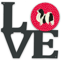 "Caroline's Treasures Japanese Chin Metal Artwork Love wall-decor, Multicolor"