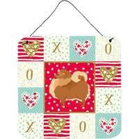 "Caroline's Treasures Pomeranian Love Door Hanging Prints wall-decor, Multicolor"