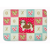 "Caroline's Treasures Shih Tzu Love Machine Washable Memory Foam Mat doormats, Multicolor"