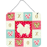 "Caroline's Treasures Spitz Love Door Hanging Prints wall-decor, Multicolor"