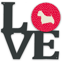 "Caroline's Treasures Westie Metal Artwork Love wall-decor, Multicolor"