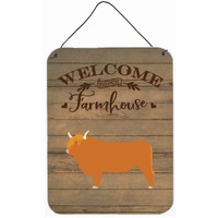 "Caroline's Treasures Highland Cow Welcome Door Hanging Prints wall-decor, Multicolor"