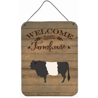 "Caroline's Treasures Belted Galloway Cow Welcome Door Hanging Prints wall-decor, Multicolor"