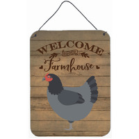 "Caroline's Treasures Jersey Giant Chicken Welcome Door Hanging Prints wall-decor, Multicolor"