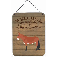 "Caroline's Treasures Mule Welcome Door Hanging Prints wall-decor, Multicolor"